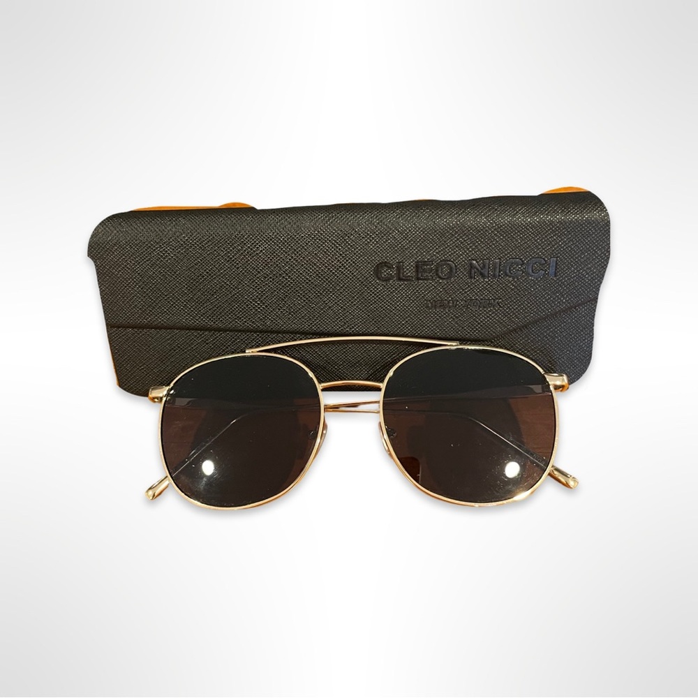 Cleo Nicci Sunglasses with Gold Rim